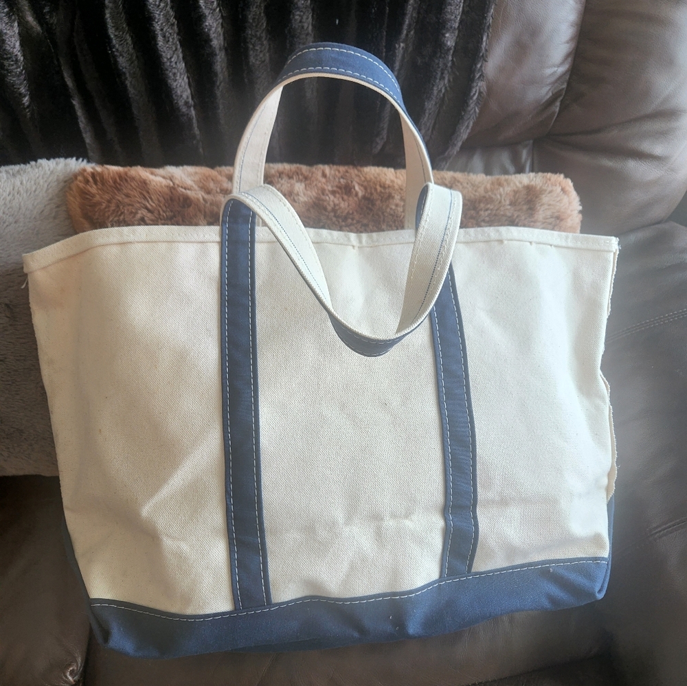 L.L. Bean Boat and Tote with Black Monogram